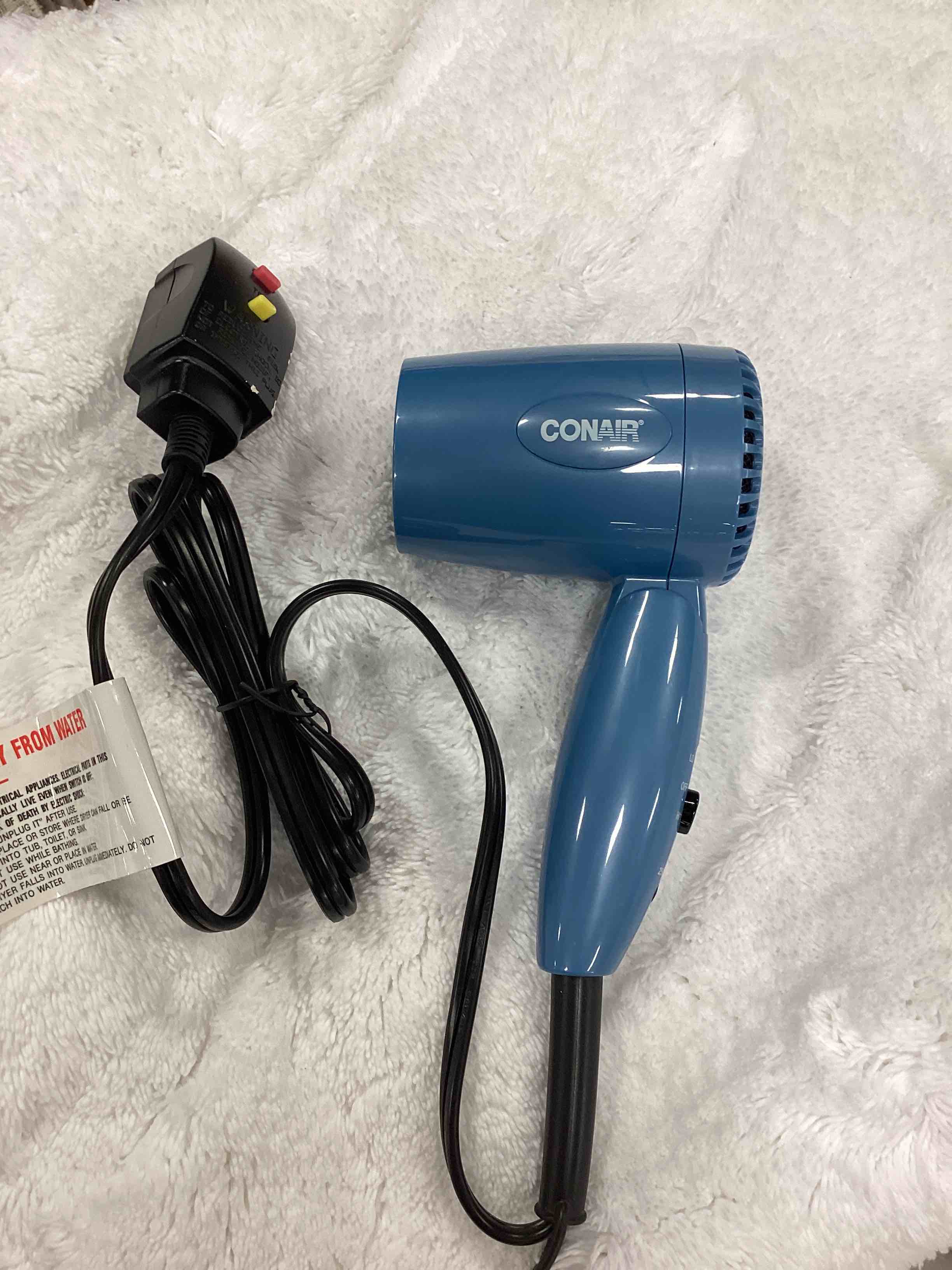 Conair Travel Hair Dryer with Dual Voltage, 1600W Compact Hair Dryer