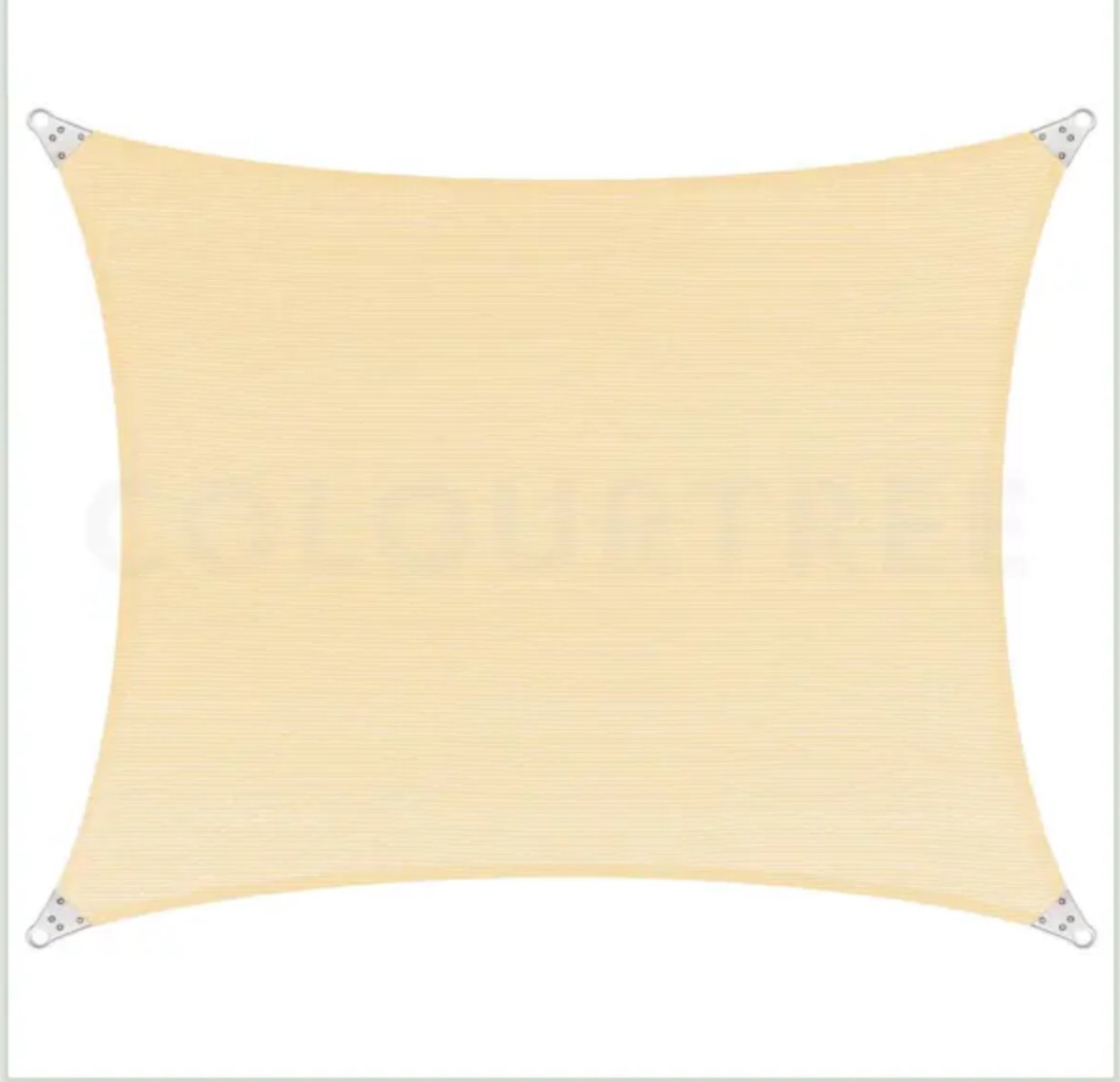 24 ft. x 20 ft. 260 GSM Reinforced (Super Ring) Beige Rectangle Sun Shade Sail Screen Canopy, Patio and Pergola Cover