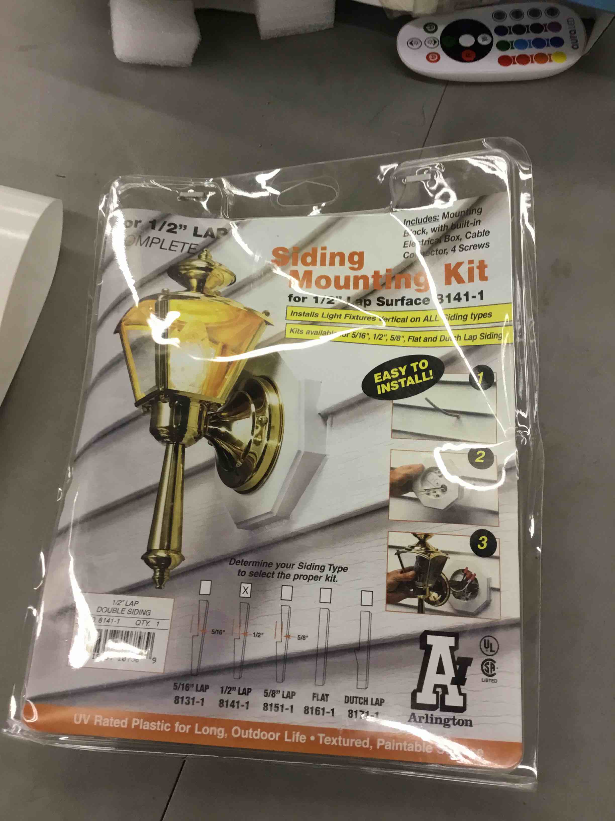 Arlington 8141-1 Siding Mount Block Kit With Built-In Box  1/2