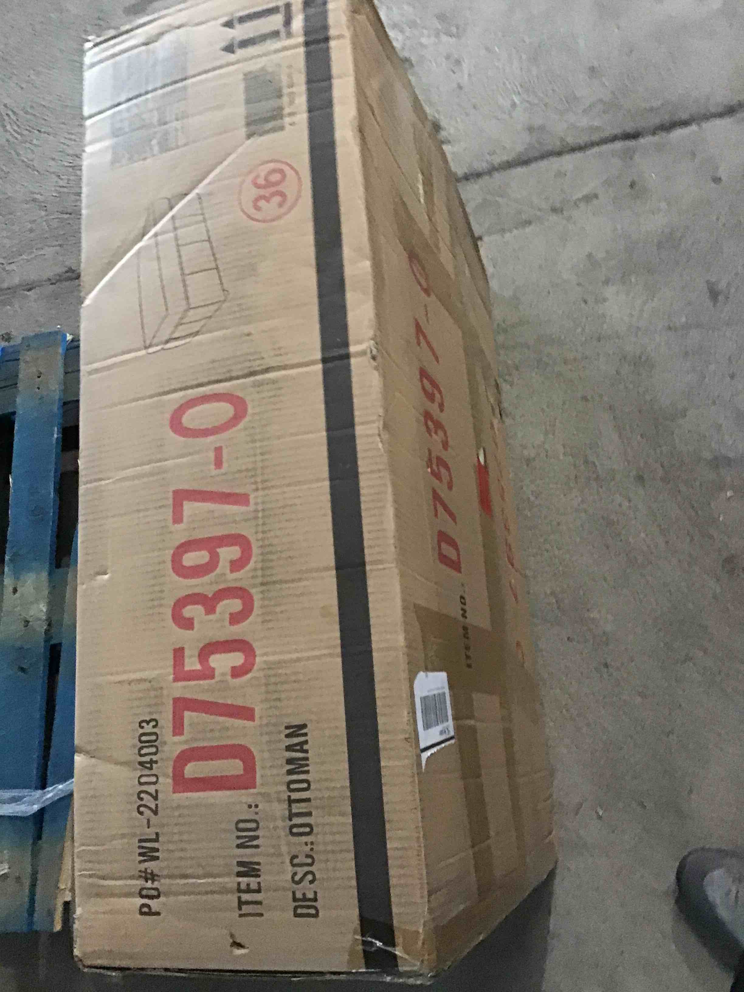 D75397-0 armless ottoman