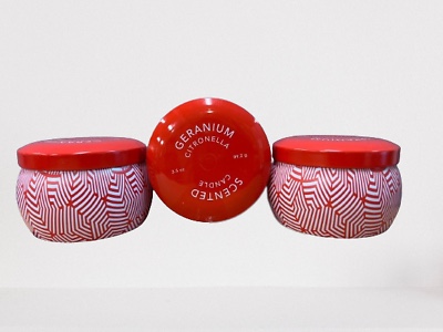 Fleming Geranium Citronella Scented Single Wick Candle 3.5oz / 6 Unit 