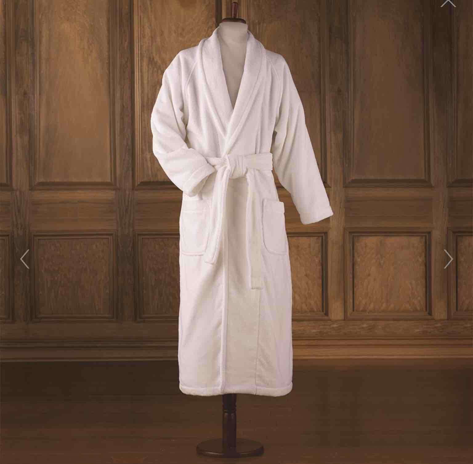 The Hammacher Schlemmer Genuine Turkish Cotton Luxury Bathrobe (White)