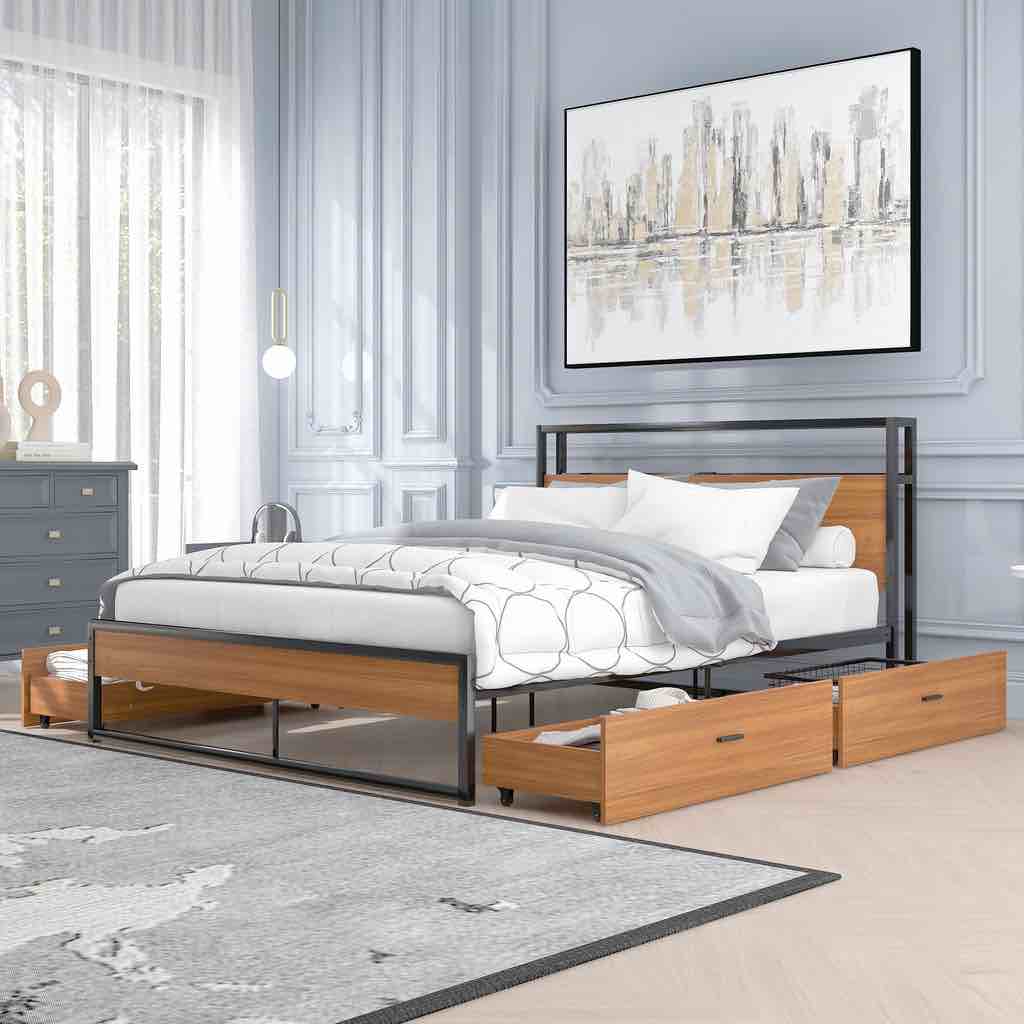 Full Size Metal Platform Bed