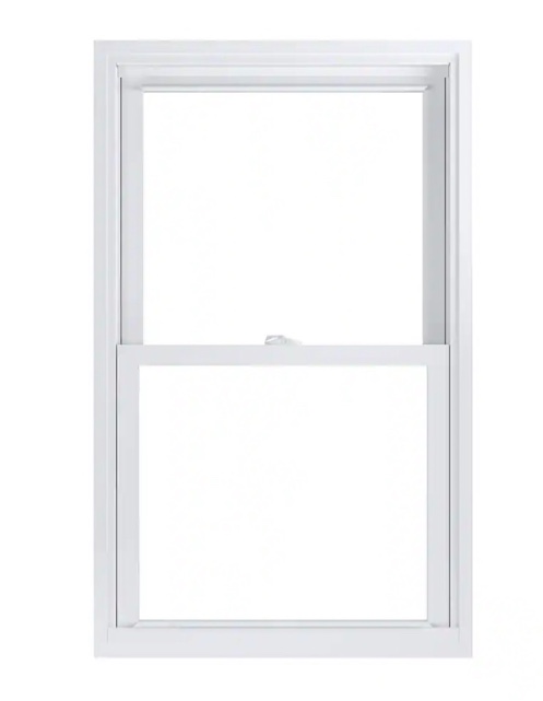 American Craftsman 27.75 in. x 45.25 in. 70 Pro Series Low-E Argon Glass Double Hung White Vinyl Replacement Window, Screen Incl