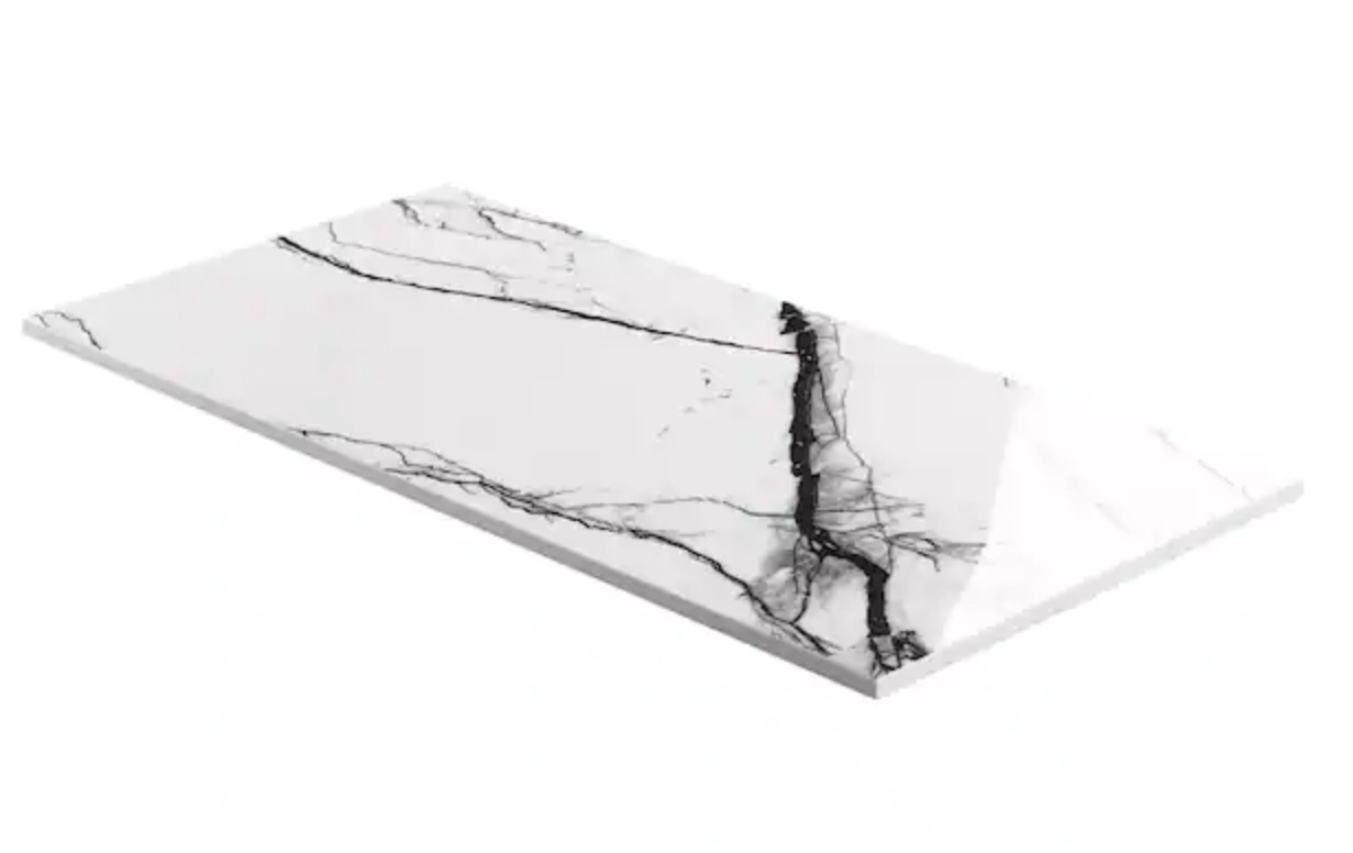 Magnus Breach 11.81 in. x 23.62 in. Polished Porcelain Marble Look Floor and Wall Tile (11.62 sq. ft./Case)