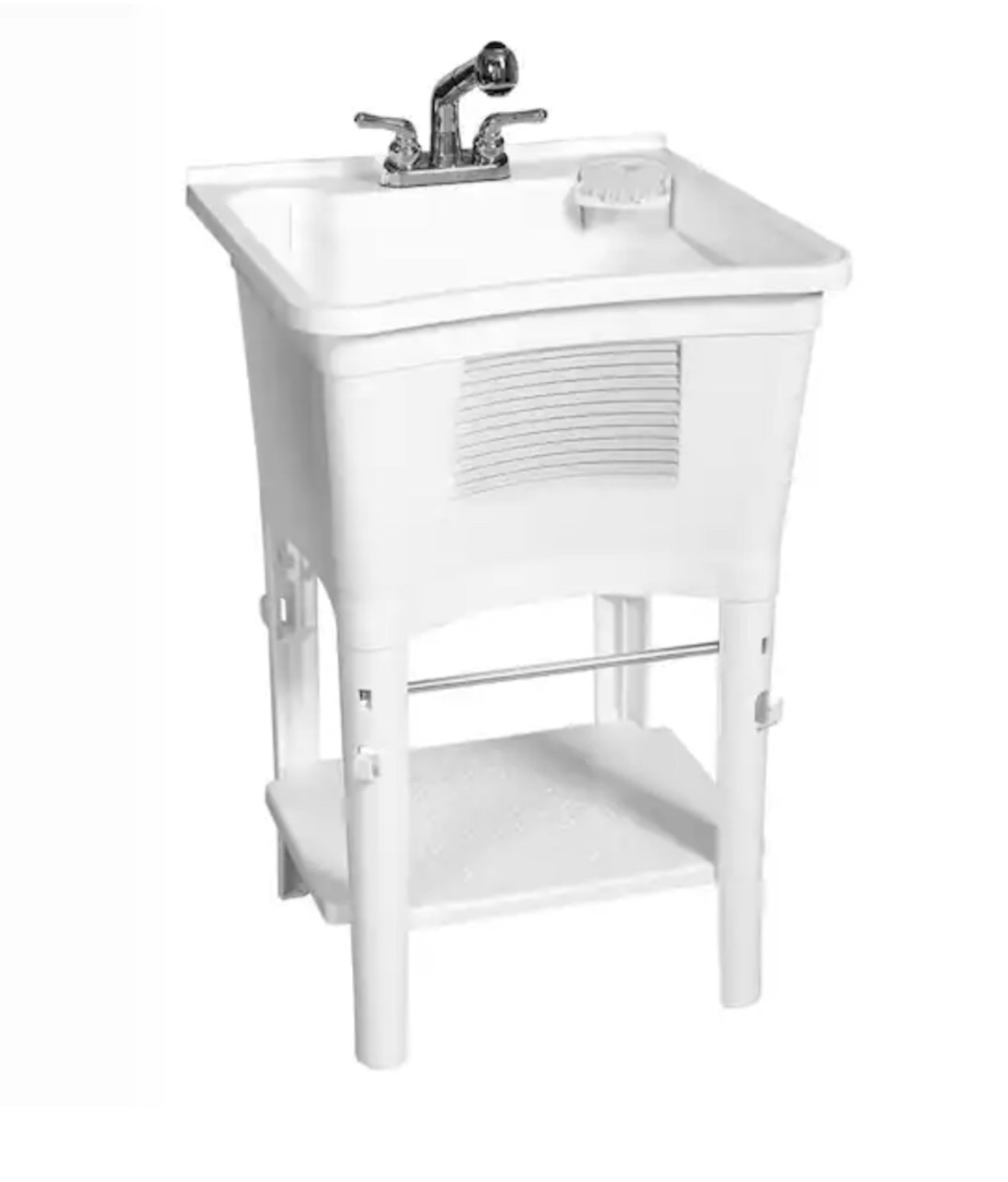 Glacier Bay AllinOne 24 in. x 24 in. 20 Gal. Freestanding Laundry Tub