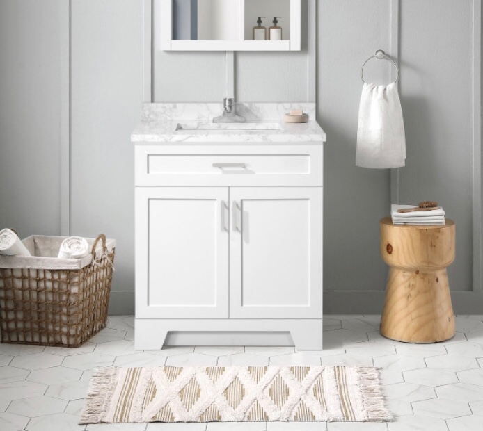 Ove Decors Darcy 30 in. Single Sink Bathroom Vanity in Pure White