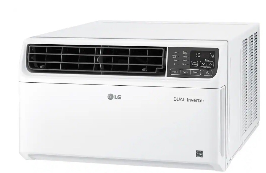 LG 18,000 BTU Dual Inverter Smart Window Air Conditioner with Wi-Fi Enabled and Remote in White