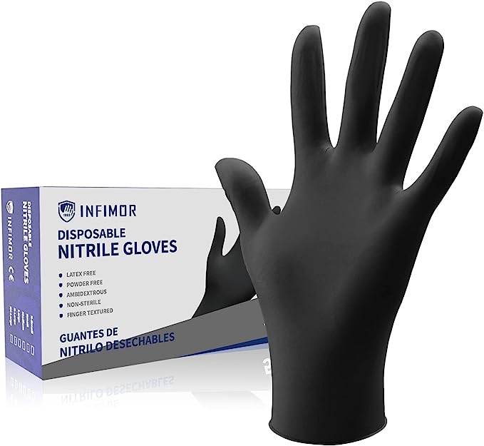 INFIMOR Disposable Nitrile Gloves Size Large 