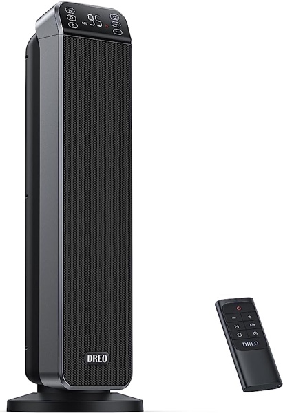 Dreo 24" Space Heater, 10ft/s Fast Quiet Heating Portable Electric Heater 3 Modes . Black model DR-HSH001