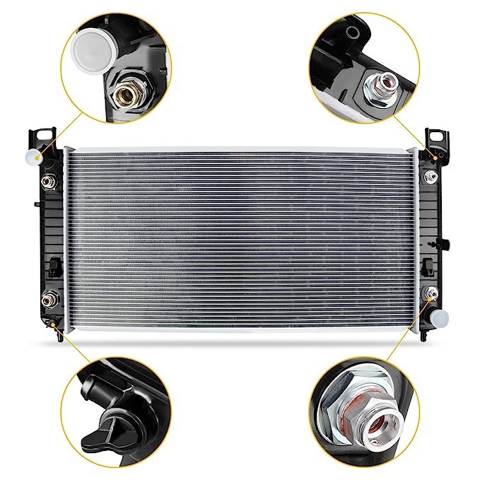 Maxiii 34inch Radiator for 1999-2014 Cadillac Escalade, Chevrolet (Chevy) Avalanche/Silverado/Suburban/Tahoe, GMC Yukon/Sierra, Hummer