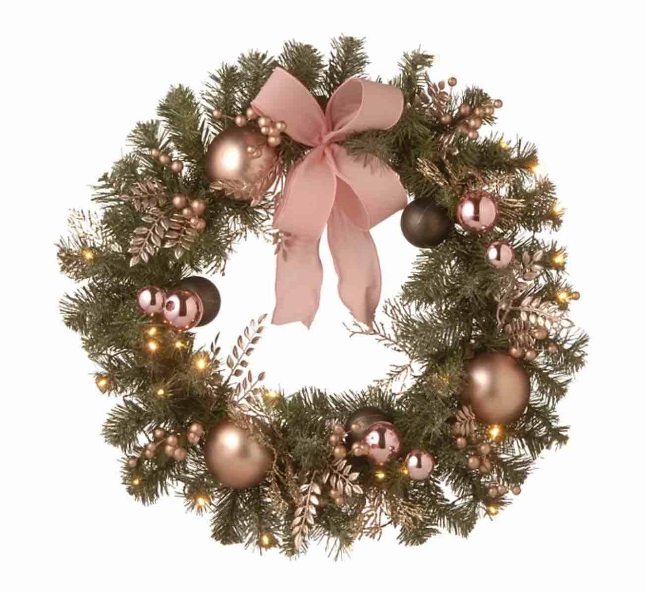 Home -x Christmas wreath , 20 inch, golden (Similar Image to Stock Photo)