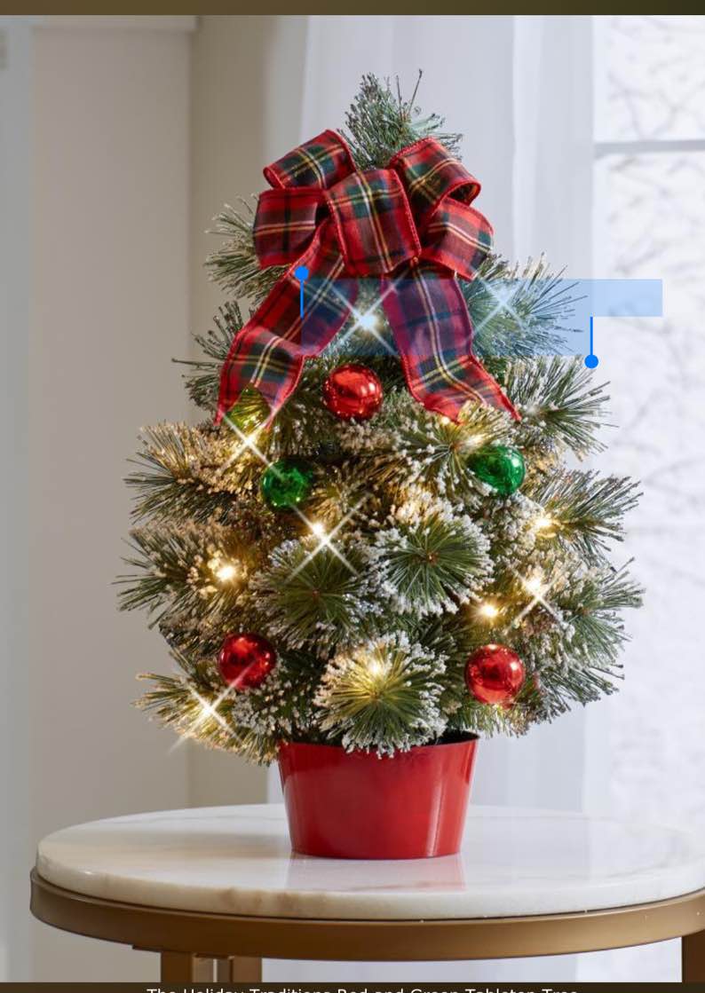 The Holiday Traditions Red and Green Tabletop Tree