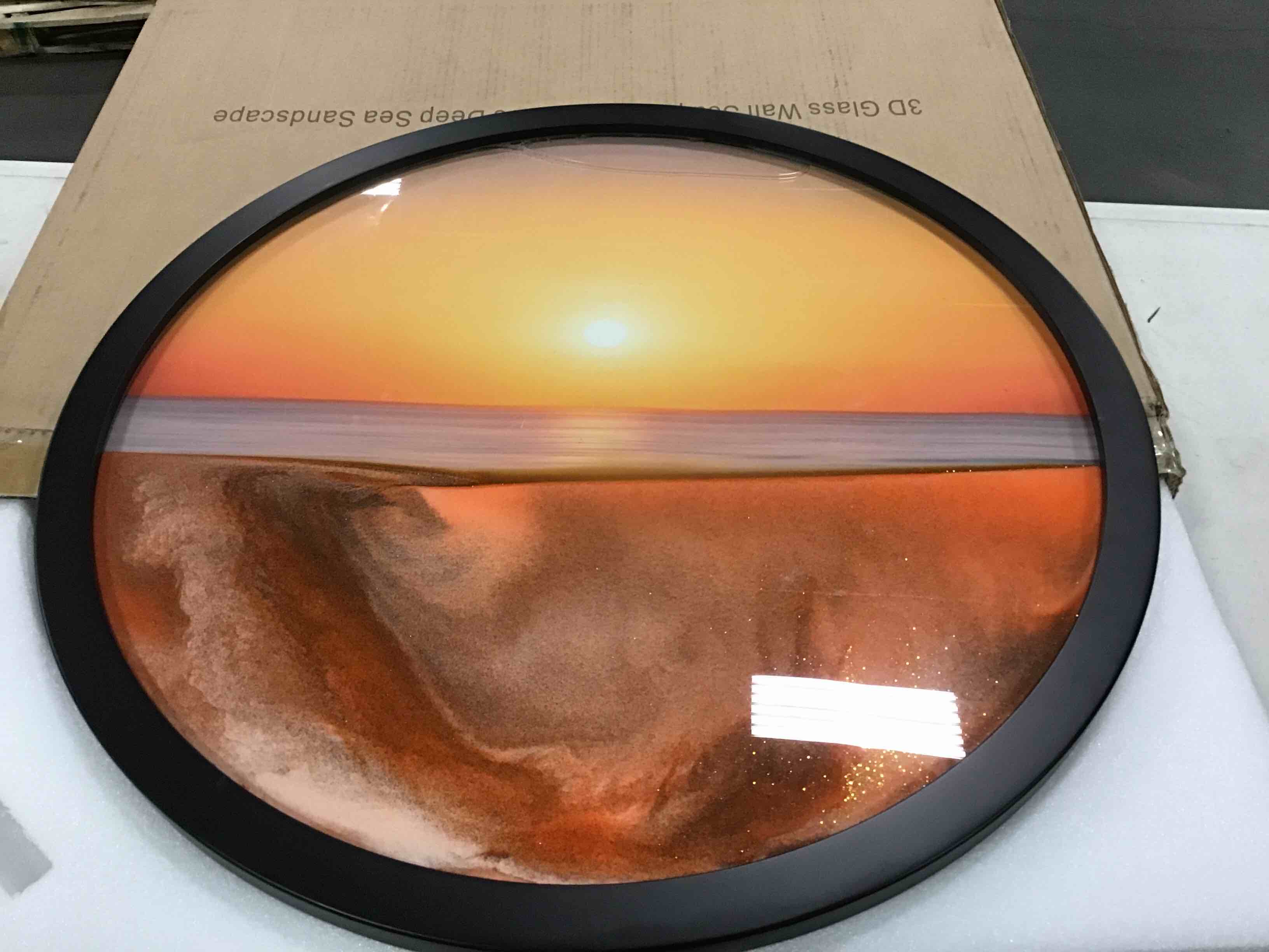 3D Glass Wall Sculptures Creative Deep Sea Sandscape