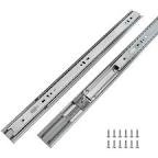 1 Pair Heavy Duty Drawer Slides 22 inch Soft Close Ball Bearing Drawer Slides - LONTAN 4502S3-22 Drawer Rails Heavy Duty 100 LB Capacity Full Extension Drawer Slides