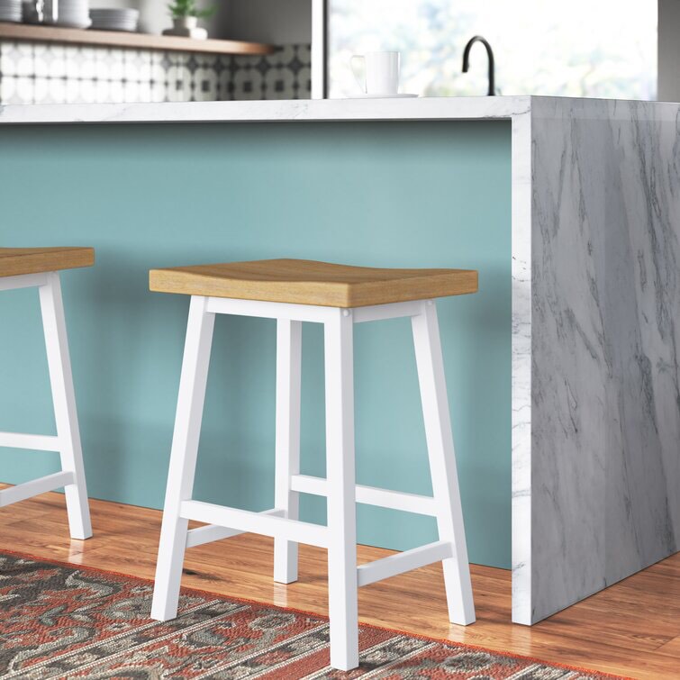 Clowers Solid Wood 24" Counter Stool, Set of 2