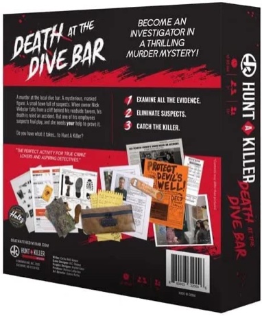 Hunt A Killer Death at The Dive Bar - Solve The Murder of a Tavern Owner - for True Crime Fans with Documents & Puzzles - Murder Mystery Game for Adults - Solve Crimes at Game Night or Date Night