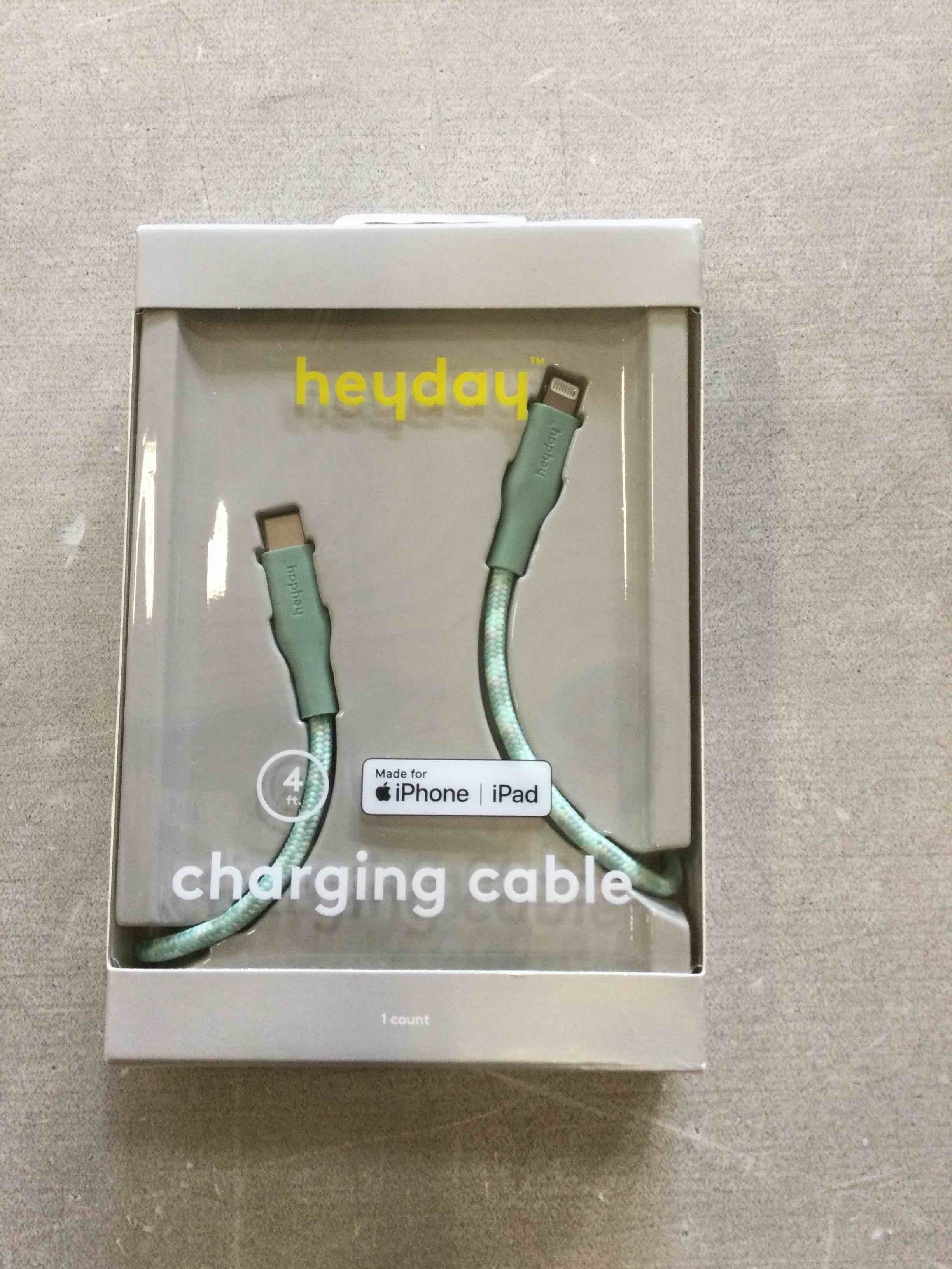  Heyday 4' Apple iPad iPhone Lightning To USB-C cable-Green 