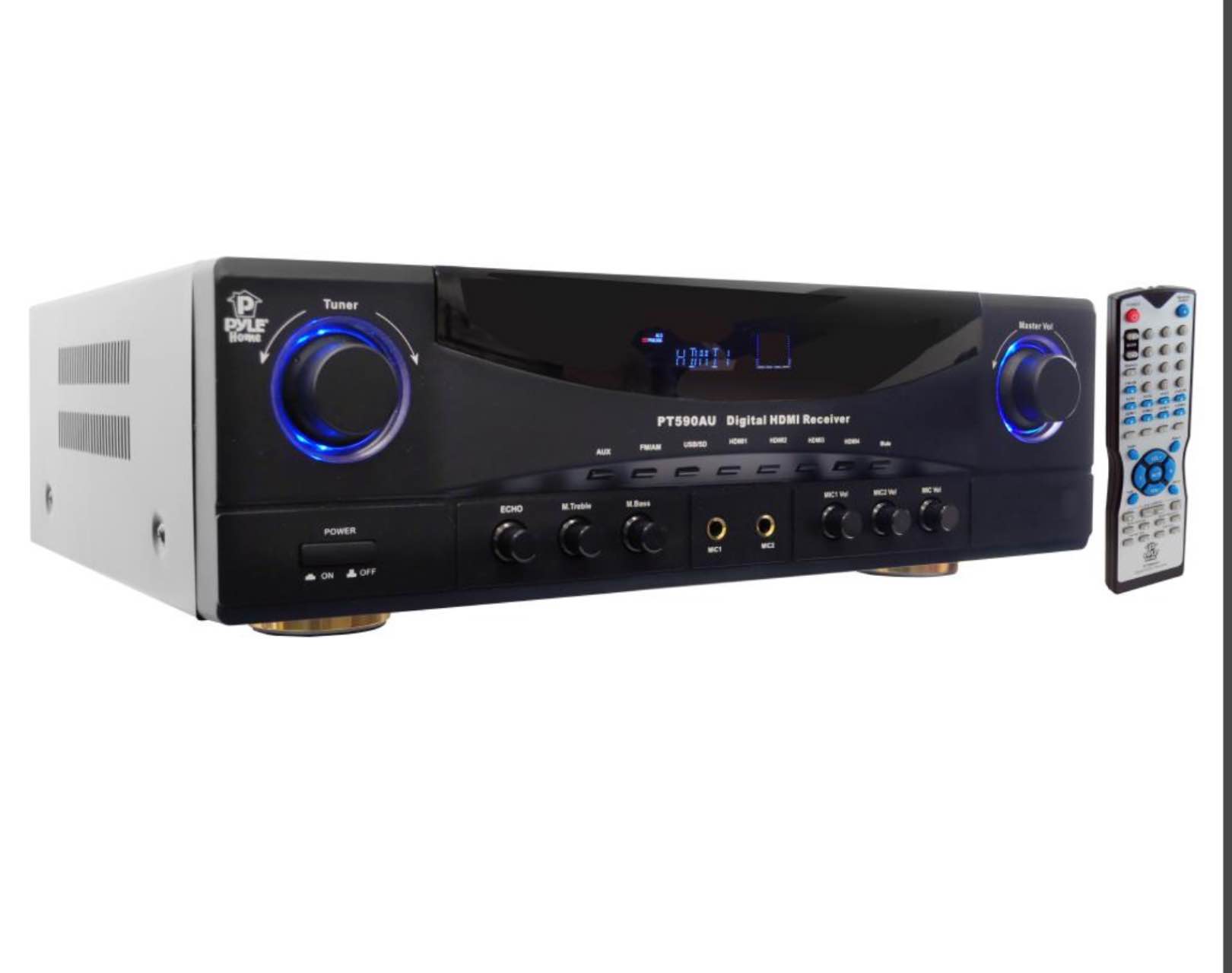 Pyle PT590AU 5.1 Channel Amplifier Receiver Digital Home Theater Stereo System, 4K Ultra HD & 3D Pass-Through, 350 Watt