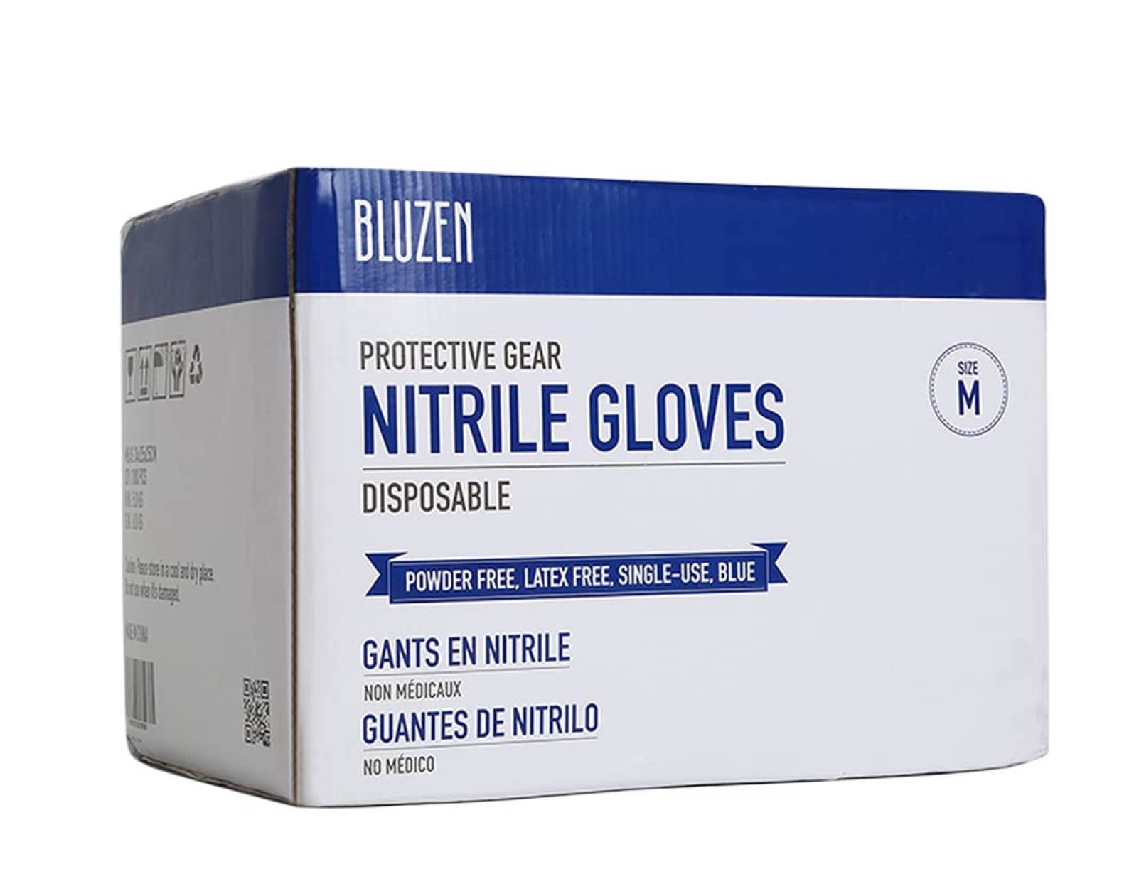 BLUZEN Blue Disposable Nitrile Gloves - Food and Medical Grade Gloves - Rubber and Latex Free