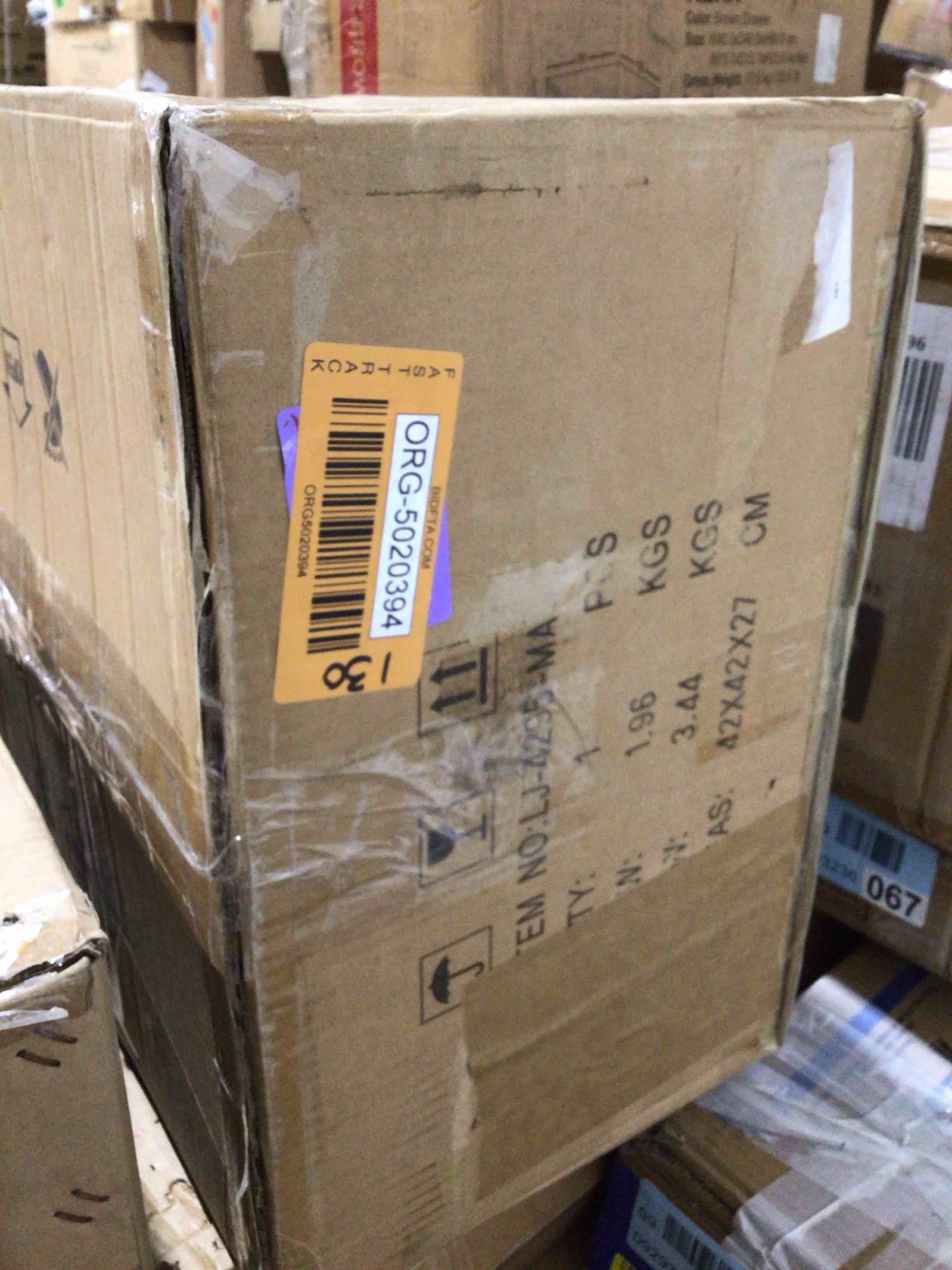 Condition photo showing As Is for Black hanging chandelier