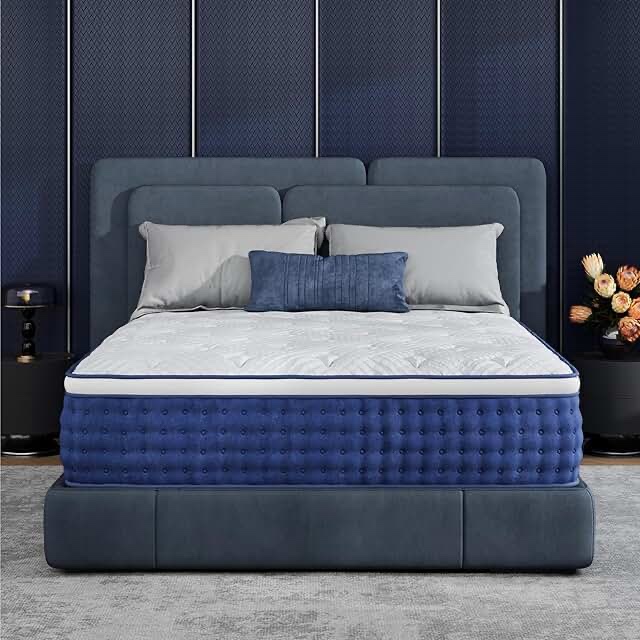 Condition photo showing New/Like New for Size Hybrid Mattresses in a Box, Medium Feel Foam and Individual Pocket Springs, Fiberglass Free Bed Mattress, Extra Edge Support, Pressure Relief, CertiPUR-US,