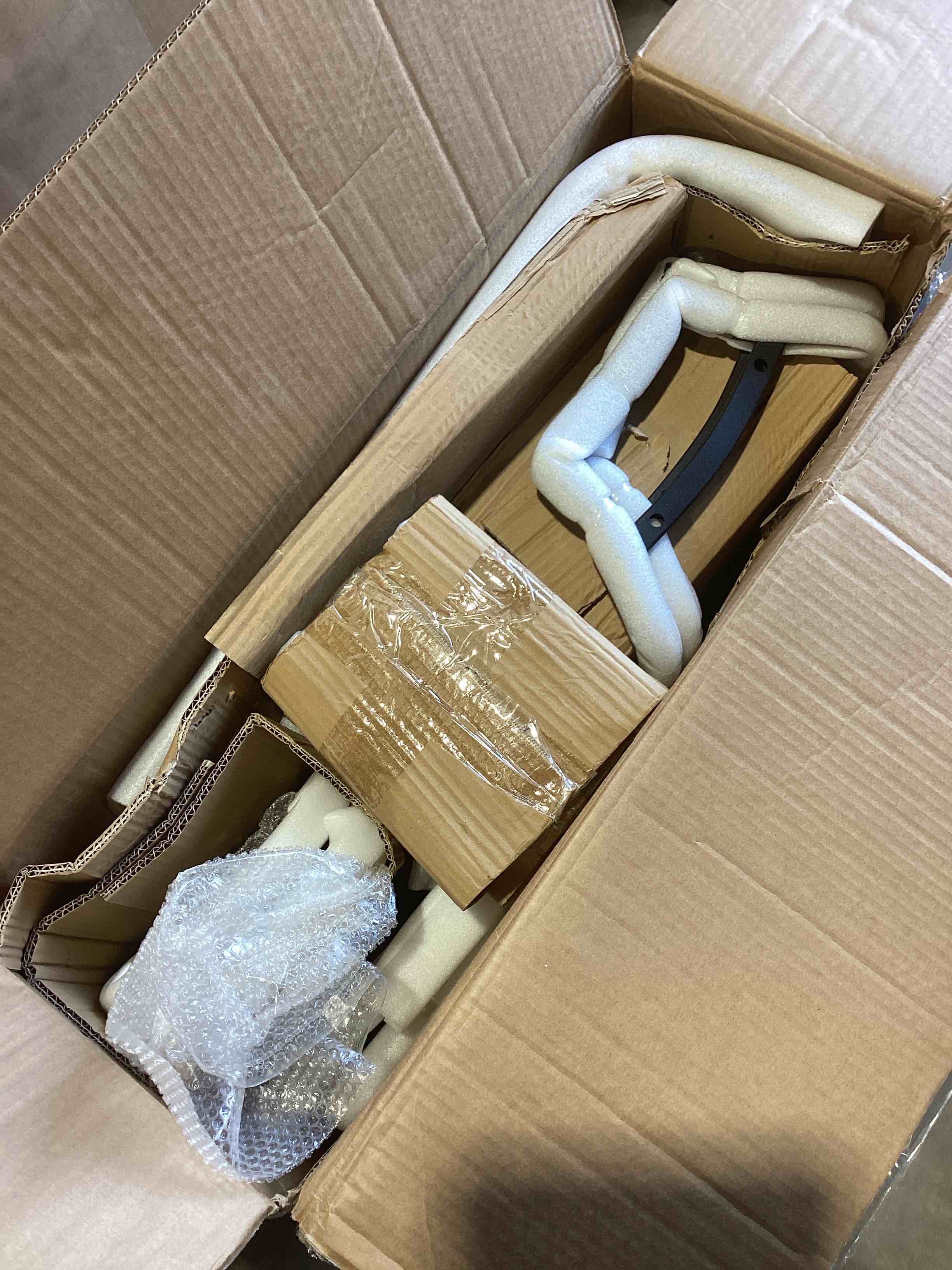 Condition photo showing New/Like New for Adianey Swivel Upholstered Rattan Back Counter & Bar Stool (Set of 2)