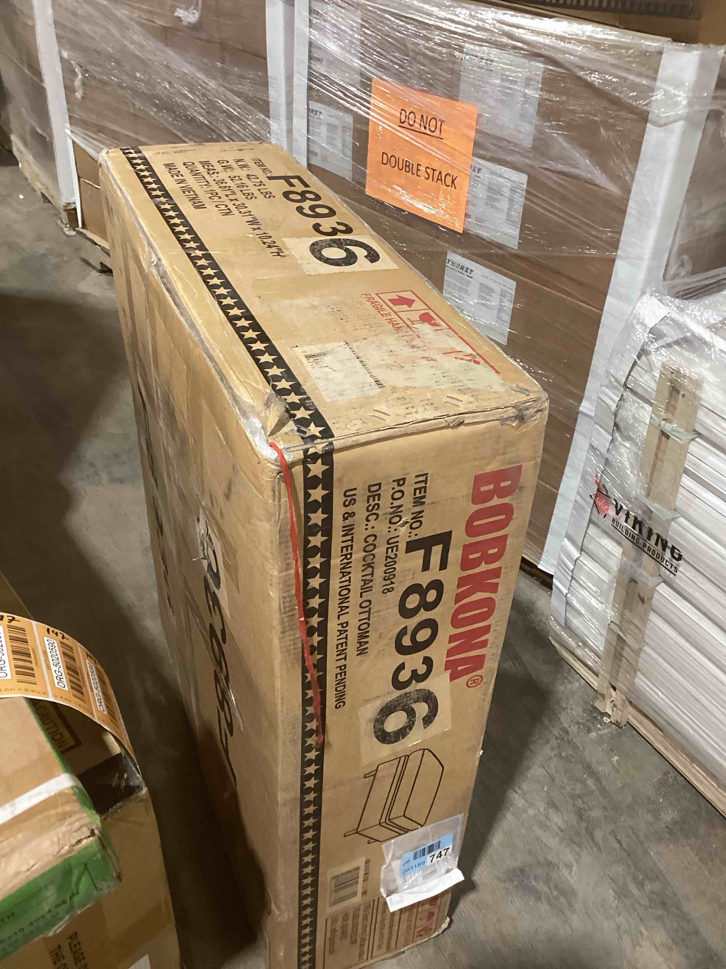 Condition photo showing New/Like New for bokona cocktail ottoman 