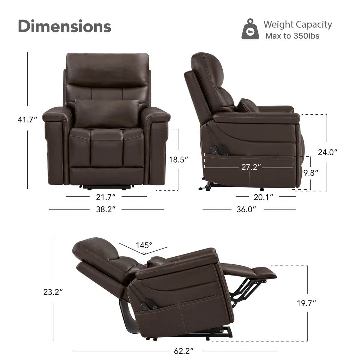 Condition photo showing Good Condition for Life Style Reclining Chair Recliner