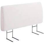 Pinmoco Ergonomic Upholstered Headboard, Queen, Off White 