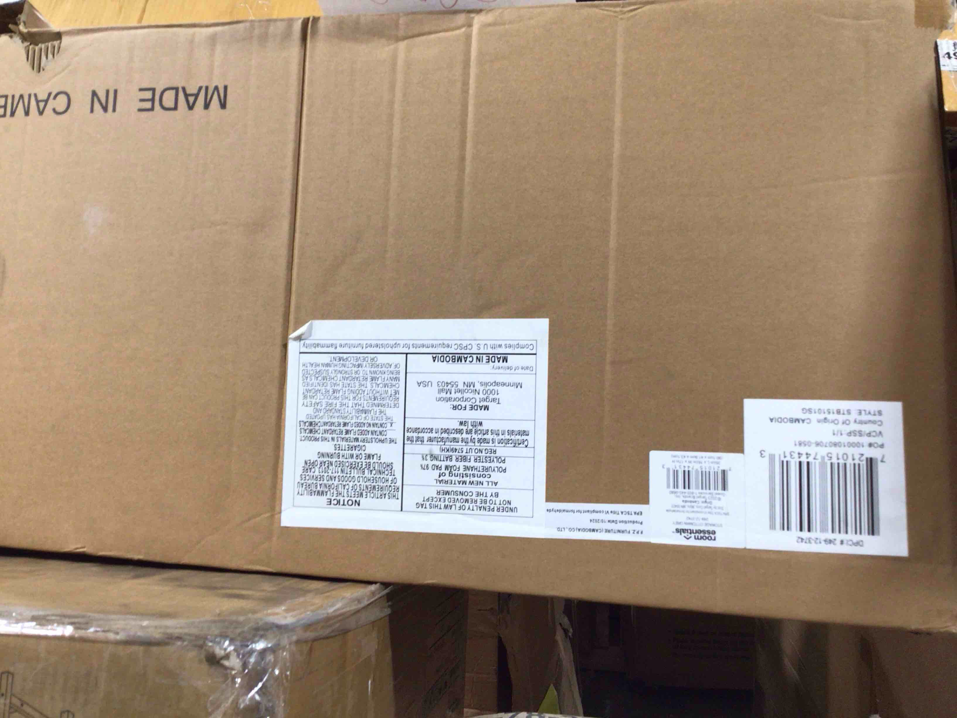 Condition photo showing Good Condition for Double Storage Ottoman Dark Gray - Room Essentials™