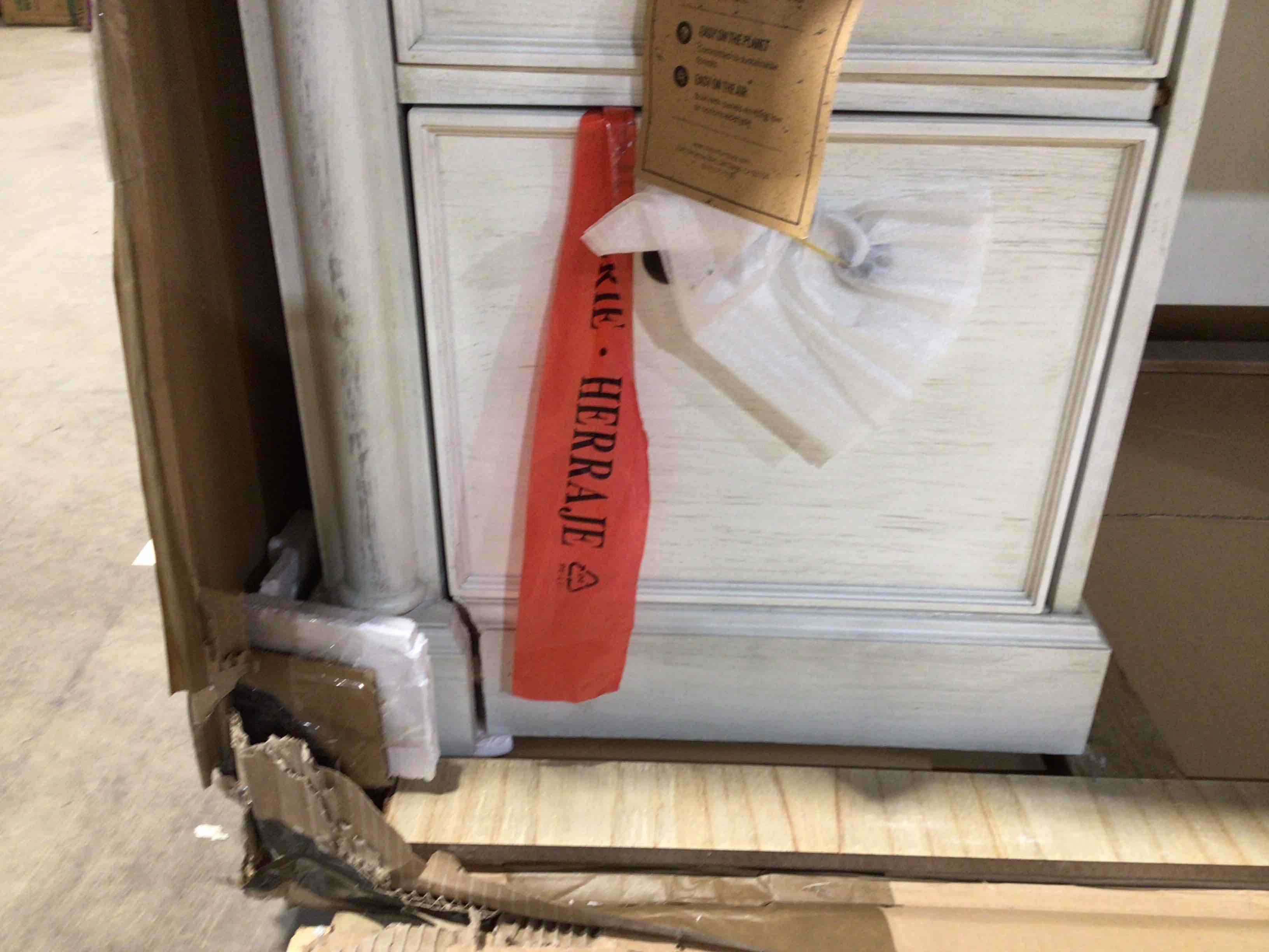 Condition photo showing As Is for Durham Double Pedestal Desk