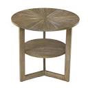 Gexpusm Natural Wood Round End Table, Wooden Side Table with Storage Shelf, Solid Wood Bedside Table in Bedroom, Oak Table Legs, 25'' x 25'' x 24'', Natural Wood Surface.