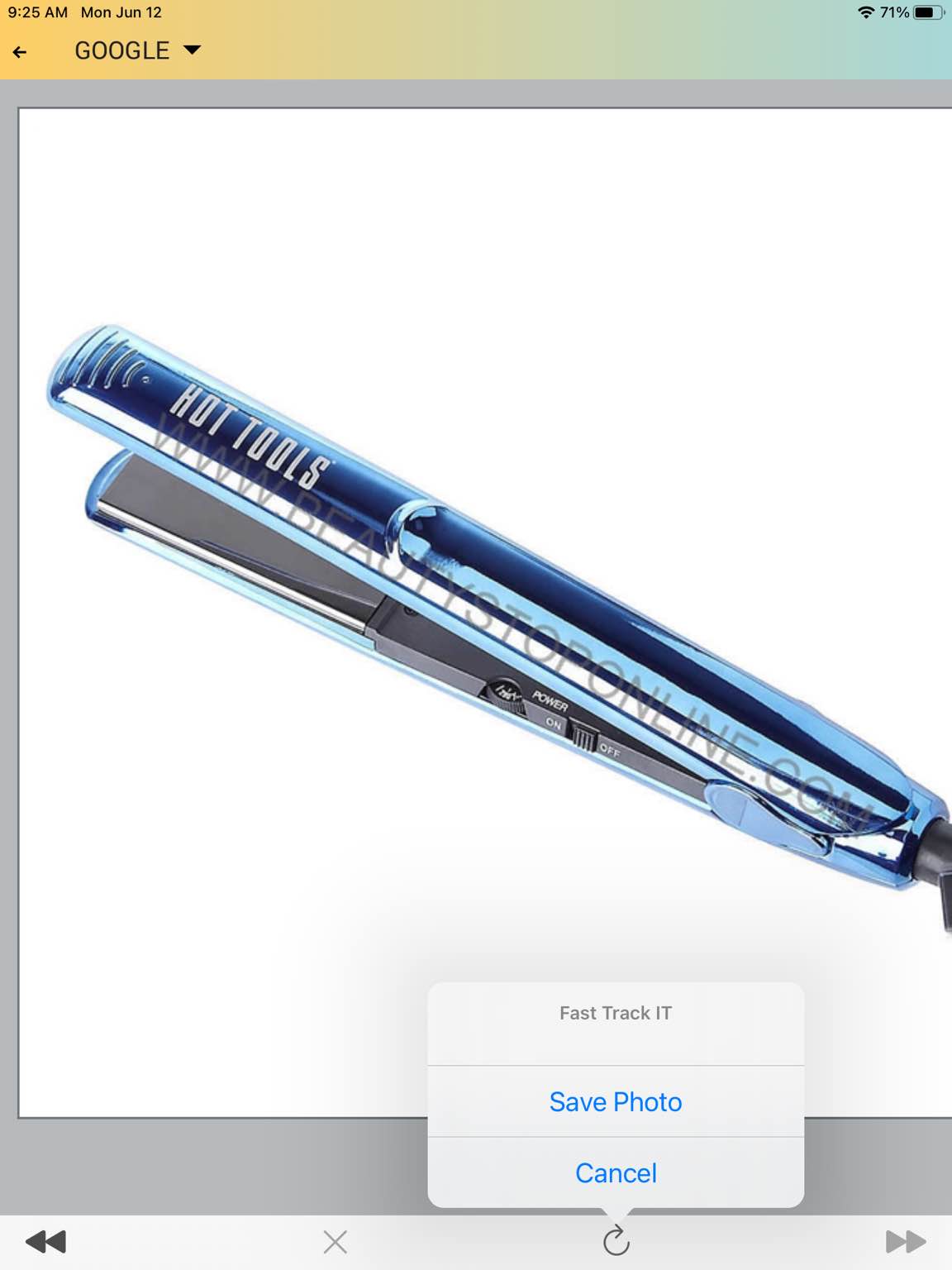 Hot Tools Blue Ice Titanium Mid Size 3/4" Flat Iron HTBL15