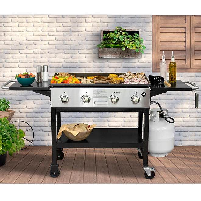 Members Mark 4-Burner Outdoor Gas Grill Griddle 720 Sq. In. Griddle Top