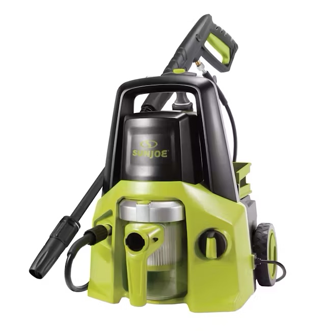 Sun Joe SPX7001E 2-in-1 Electric Pressure Washer + Vacuum | Built in Wet/Dry Vacuum System