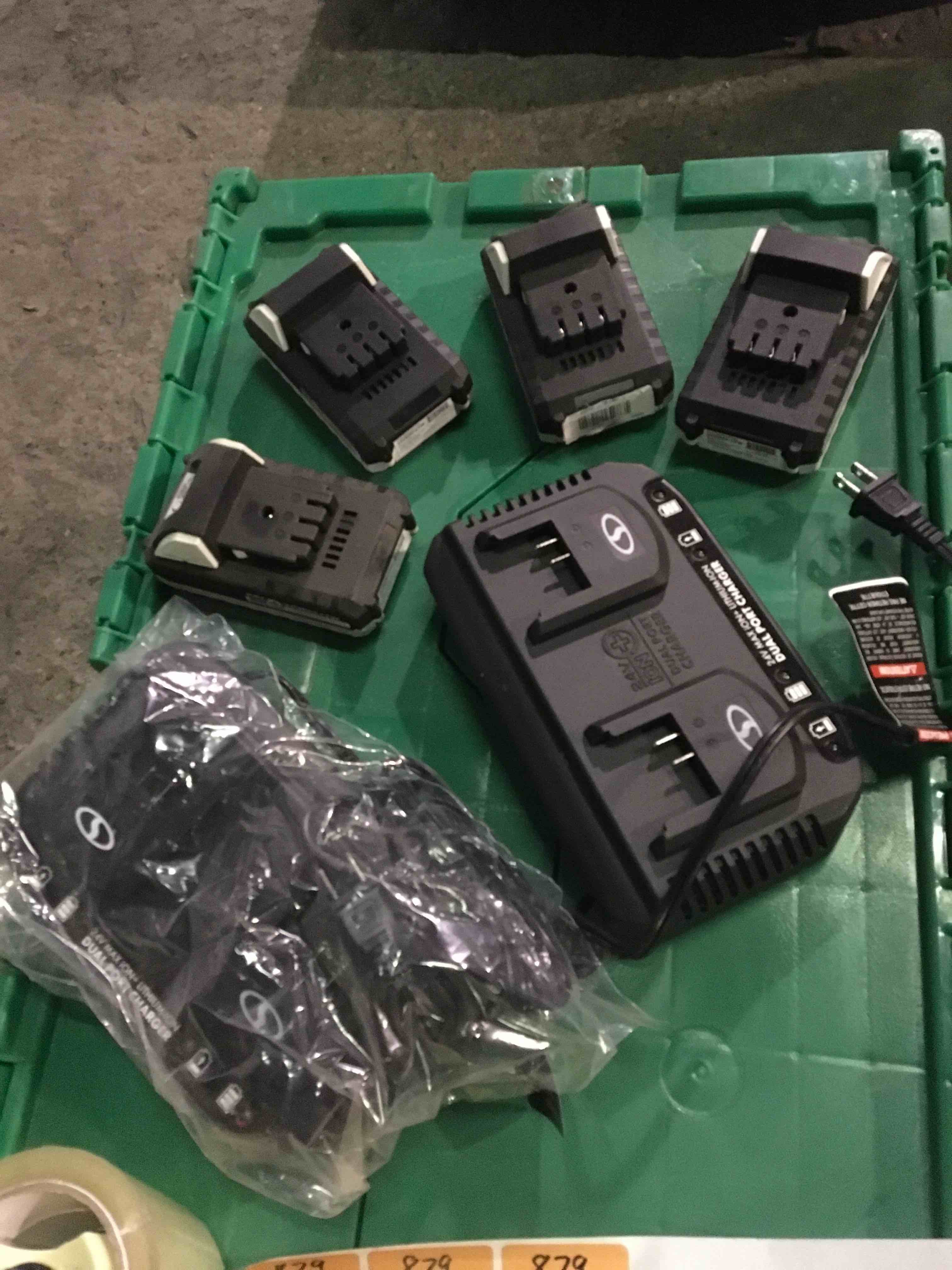 Sunjoe 4 Battery and 2 Charger Combo Pack