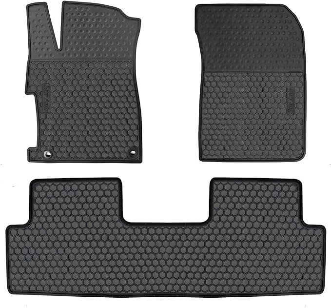 HD-Mart Car Floor Mat for Honda Civic 9th Generation 2012 2013 2014 2015, Custom Fit Rubber Full Black Auto Floor Liners Mat All Weather Protection Heavy Duty Odorless