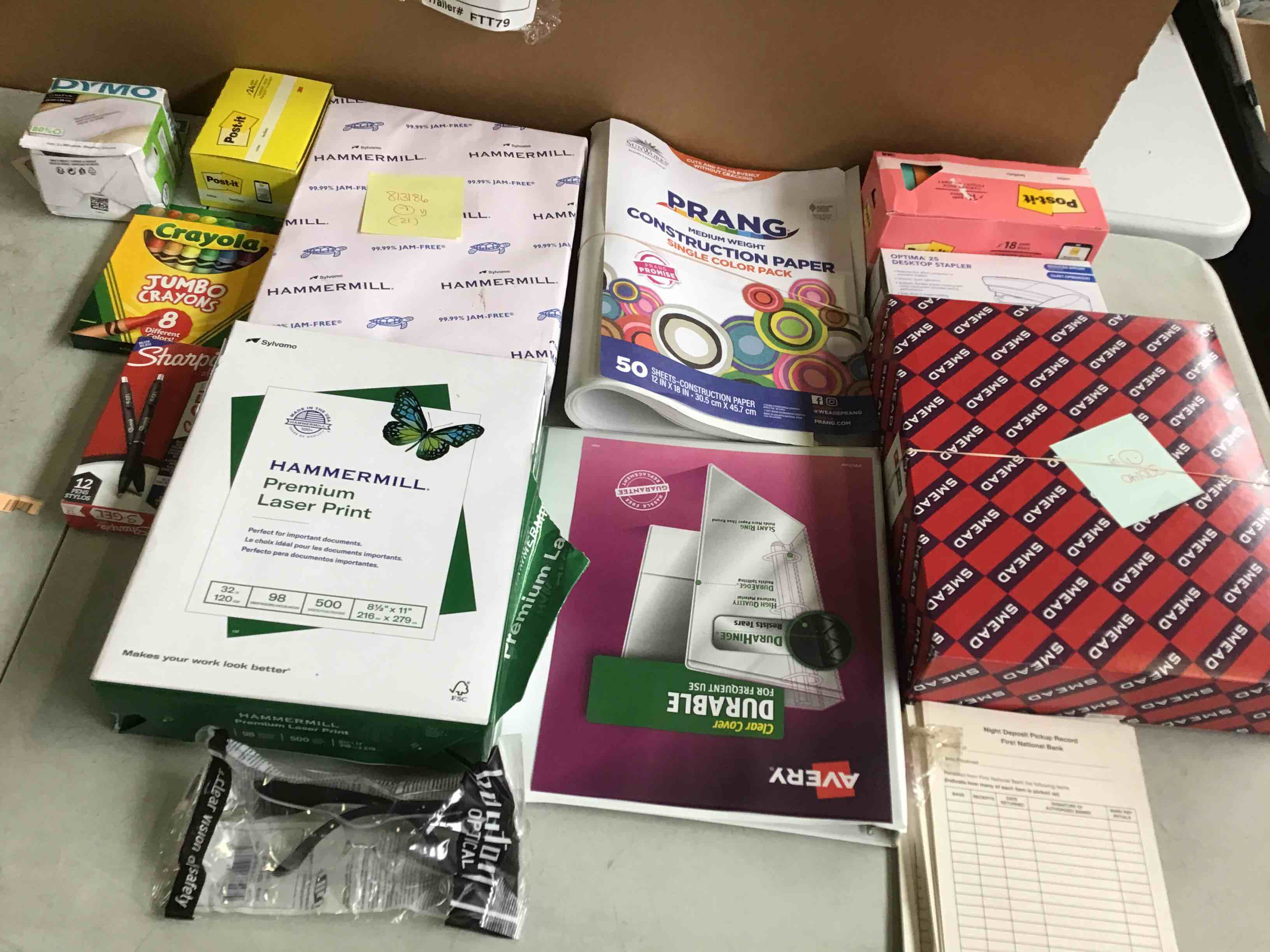 assorted office & school supplies