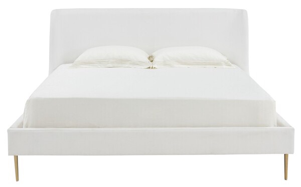 safavieh couture venedy upholstered side rails and footboard incomplete box 1 of 2 
