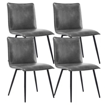 Keava Solid Back Side Chair 4 PCs