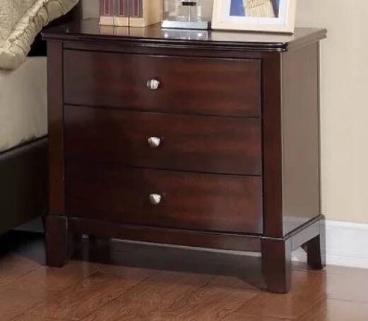 Boss Furniture F4335 3 Drawer Nightstand in Brown