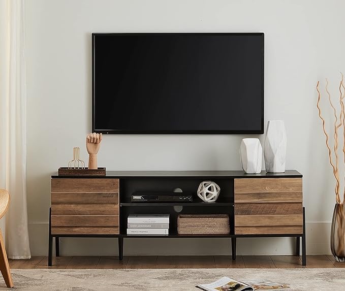Mid-Century TV Stand for TVs up to 65 Inch Flat Screen(similar to stock photo)