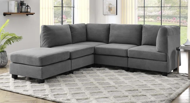 Moorpond 5 - Piece Upholstered Sectional(similar to stock)(armless chair only)