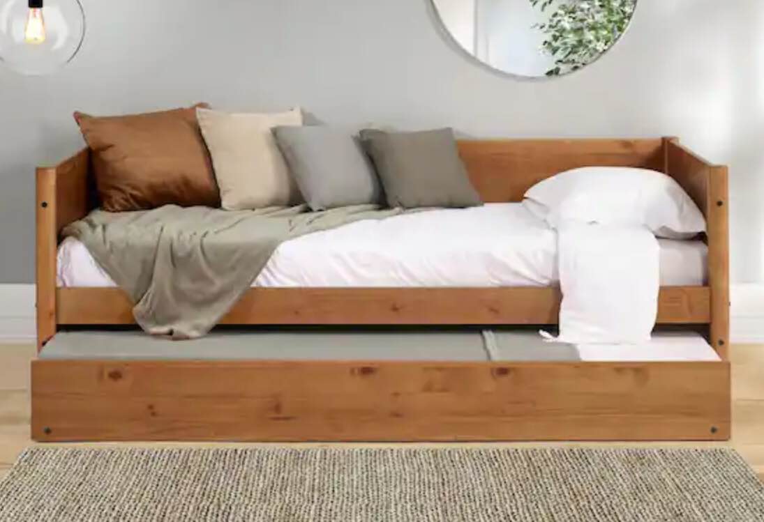 Mid-Century Castanho Twin Size Daybed with Twin Size Trundle Bed (Incomplete)