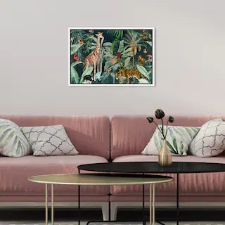 Oliver Gal 'Jungle Reves' Animals Green Wall Art Canvas Print