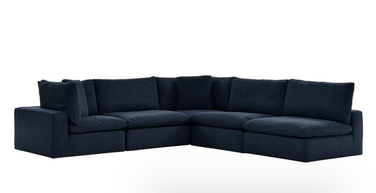 Nube Blue Corner Sofa (Incomplete) box 1/5 only 