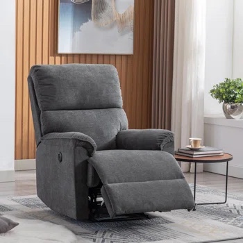 31" Wide Minimalist Style Compact Breathable Fabric High-End Power Recliner ( incomplete box 3/3)