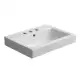 Nameeks Mona 23-5/8" Rectangular Ceramic Drop In or Wall Mounted Bathroom Sink with Overflow and 3 Faucet Holes at 8" Centers