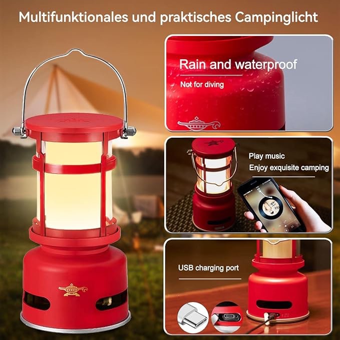 LED Camping Lantern,Camping Lantern Rechargeable,150LM,4 Light Modes
